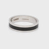 Ready to Ship - Ring Size 20, Plain Platinum Ring with Black Enamel for Men JL PT 1118