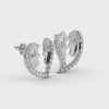 Designer Platinum Diamond Heart Earrings JL PT E LC844