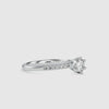 50-Pointer Flowery Platinum Solitaire Engagement Ring with Diamond Shank JL PT G 105-A