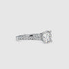 70-Pointer Solitaire Platinum Diamond Shank Engagement Ring JL PT 0100