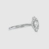 0.50cts. Solitaire Platinum Diamond Halo Engagement Ring JL PT 0662