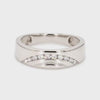 Super Sale - Size 16 Designer Platinum Ring with Diamonds SJ PTO 237
