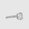 0.70 cts. Solitaire Platinum Diamond Shank Engagement Ring JL PT 0159
