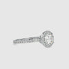 0.30cts. Solitaire Halo Diamond Shank Platinum Engagement Ring JL PT 0108-A