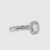 0.70cts. Solitaire Platinum Diamond Halo Engagement Ring JL PT 0101