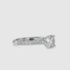 0.50cts. Solitaire Platinum Diamond Shank Engagement Ring JL PT 0025