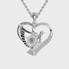 Platinum Diamonds Heart Pendant for Women JL PT P 1285