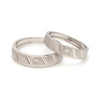 Ready to Ship - Ring Sizes 12, 18 - Designer Platinum Couple Rings with Single Diamonds JL PT 1125