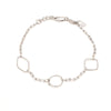 Japanese 3 Shape Links Platinum Bracelet for Women JL PTB 1157