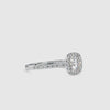 0.50cts. Cushion Cut Solitaire Platinum Halo Diamond Shank Solitaire Engagement Ring JL PT 0193