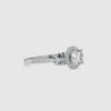 0.50cts. Solitaire Platinum Halo Diamond Shank Engagement Ring JL PT 0047-A