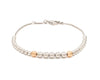 Platinum Evara | Rose Gold Fusion Bracelet with Diamond Cut Balls for Women JL PTB 825