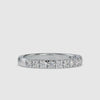 5-Pointer Half Eternity Platinum Diamond Wedding Ring for Women JL PT US-0008