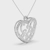 Platinum Diamond Heart Pendant for Women JL PT P LC910