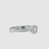 10 Pointer Platinum Halo Diamond Shank Engagement Ring JL PT 0177