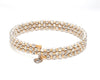 Japanese 3-row Platinum & Rose Gold Bracelet for Women with Diamond Cut Balls JL PTB 768