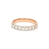 18K Rose Gold Half Eternity Ring with Diamonds for Women JL AU US-0003