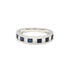 Ready to Ship - Ring Size 12, Platinum Blue Sapphire Diamond Princess Cut Wedding Ring JL PT 1012