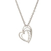 5 Diamond Platinum Heart Pendant with Diamonds JL PT P 8097