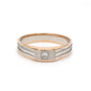 Platinum & Rose Gold Fusion Single Diamond Ring for Men JL PT 997