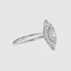 30-Pointer Oval Cut Solitaire with Pear & Brilliant Round Cut Diamond Designer Platinum Ring JL PT 0665