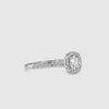 0.30cts. Solitaire Platinum Halo Diamond Shank Engagement Ring JL PT 0191