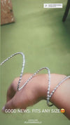 Dazzling Shiny 5-line Japanese Platinum Bracelet for Women with Diamond Cut Balls JL PTB 720