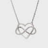 Platinum Infinity Heart Pendant with Diamonds JL PT P 170