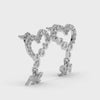 Designer Platinum Diamond Heart Earrings for Women  JL PT E LC829