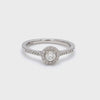 Full Halo Diamond Solitaire Engagement Ring for Women in Platinum JL PT 481