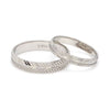 Ready to Ship - Ring Sizes 10, 12, 14, 16, 18, 20, 22, 24 - Textured Platinum Couple Rings JL PT 1111