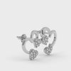 Designer Platinum Diamond Heart Earrings JL PT E LC812
