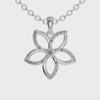 Platinum Diamonds Flower Pendant for Women JL PT P 1268