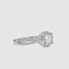 0.70cts. Solitaire Platinum Diamond Halo Twisted Shank Engagement Ring JL PT 0118