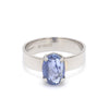 Customised Natural Blue Sapphire Platinum Astrology Ring for Rashi JL PT 1147 - A