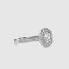 0.70cts. Solitaire Platinum Diamond Halo Shank Engagement Ring JL PT 0070