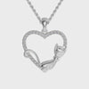 Platinum Diamonds Cat & Heart Pendant for Women JL PT P 1278