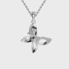 Platinum Butterfly Pendant with Diamonds for Women JL PT P 1240