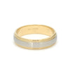 Ready to Ship - Ring Size 22, Platinum & Yellow Gold Ring for Men with Milgrain Edge JL PT 636