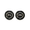 925 Customised Silver Cufflinks for Men with Black Enamel JL AGC 34-A