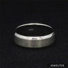 7mm Beveled Edges Plain Platinum Ring for Men JL PT 616 - Solid