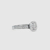 70-Pointer Oval Cut Solitaire Platinum Diamond Shank Ring JL PT 0092-B