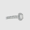 0.30cts Solitaire Halo Diamond Shank Platinum Engagement Ring JL PT 0106-A