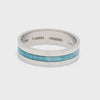 Ready for Shipping - Ring Size 23, Plain Platinum Ring with Blue Enamel for Men JL PT 1119