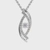 Platinum Pendant with Diamonds for Women JL PT P 1242