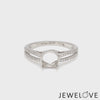 Platinum Diamond Split Shank Mounting Ring JL PT 1217-M