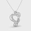 Designer Platinum Heart Diamond Pendant for Women JL PT P LC946