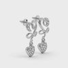 Platinum Diamond Heart Earrings JL PT E LC804