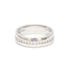 Milgrain Platinum Wedding Ring with Diamonds JL PT 6763