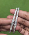10 Pointer Openable Single Line Diamond Bangle in 18K White Gold JL AU 616-A